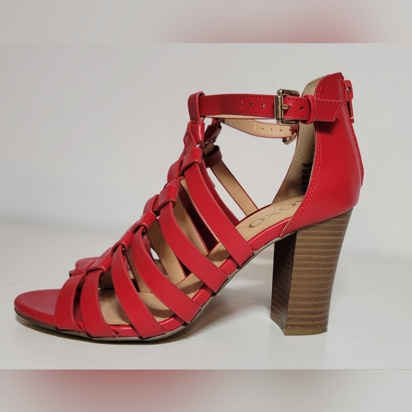 Versital Red Strappy Heeled Sandals - Picture 5 of 8